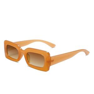 Orange Chunky Square Sunglasses